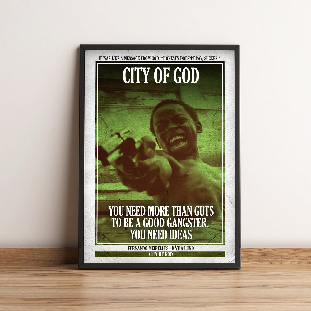CITY OF GOD 2002 MOVIE POSTER A3 A4 Classic Cult Movie Poster Prints Wall Art