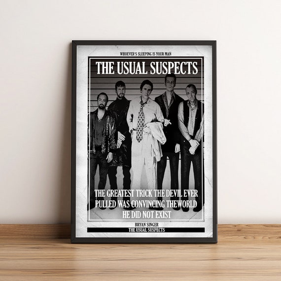 Usual Suspects Bryan Singer Movie Poster Vintage Retro 