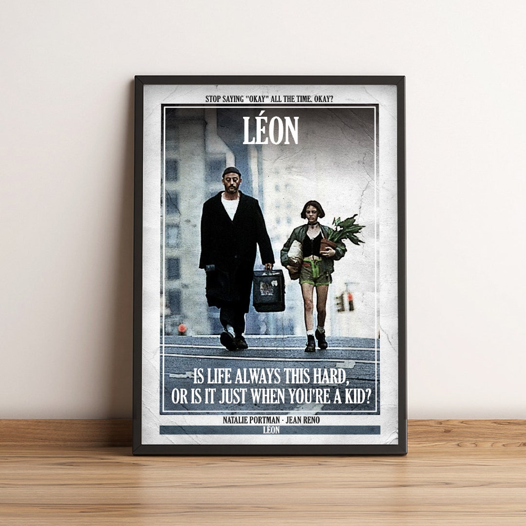 Léon Affiche du film culte vintage Retro Art Print Affiches de films  classiques Accueil Décor/Wall Art/Image -  France