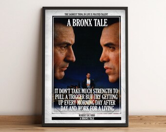A3 Framed HWC Trading A Bronx Tale The Cast Robert De Niro Chazz Palminteri Gifts Printed Poster Signed Autograph Picture for Movie Memorabilia Fans