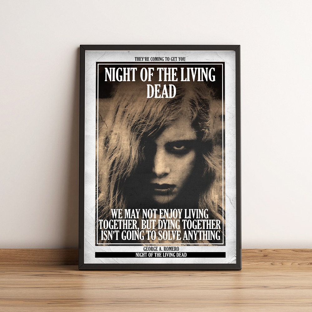 Night of the Living Dead Cult Film Poster Vintage Retro Art Print