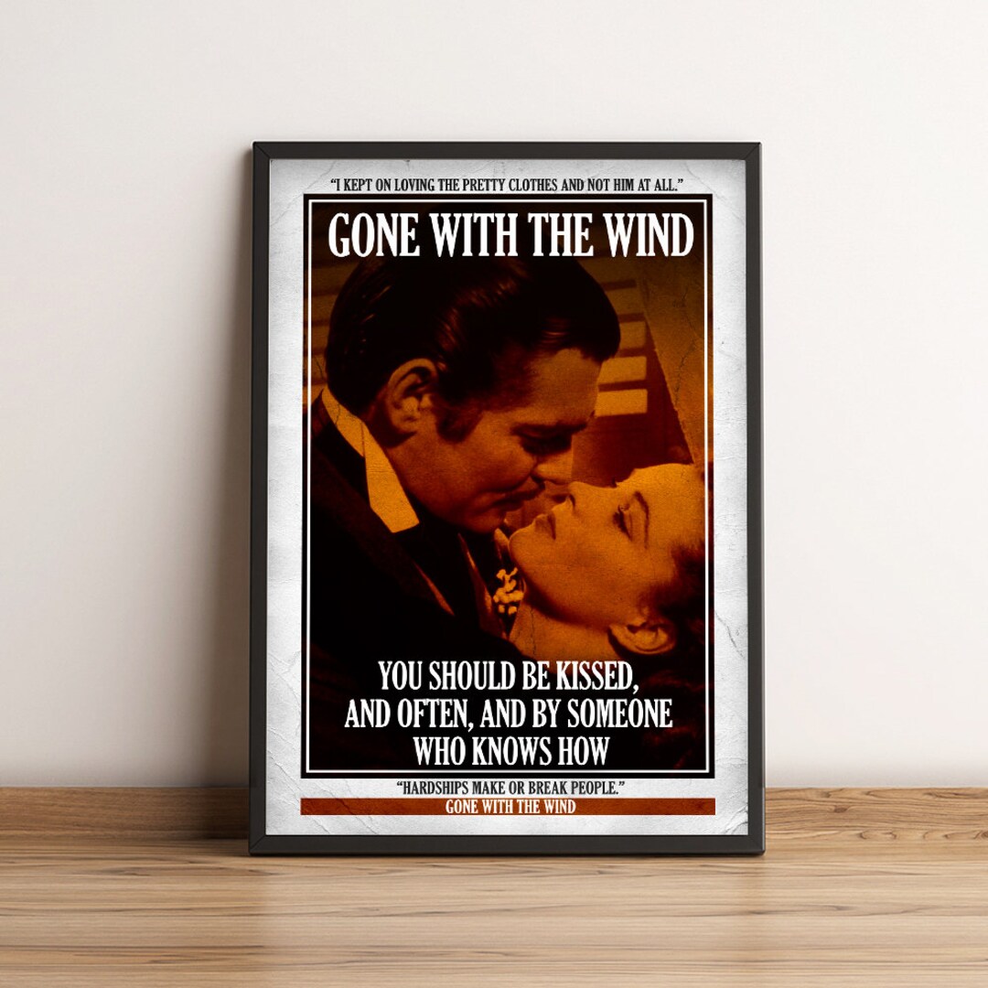 Vedhæft til Hængsel Afslag Gone With the Wind Cult Film Poster Vintage Retro Art - Etsy