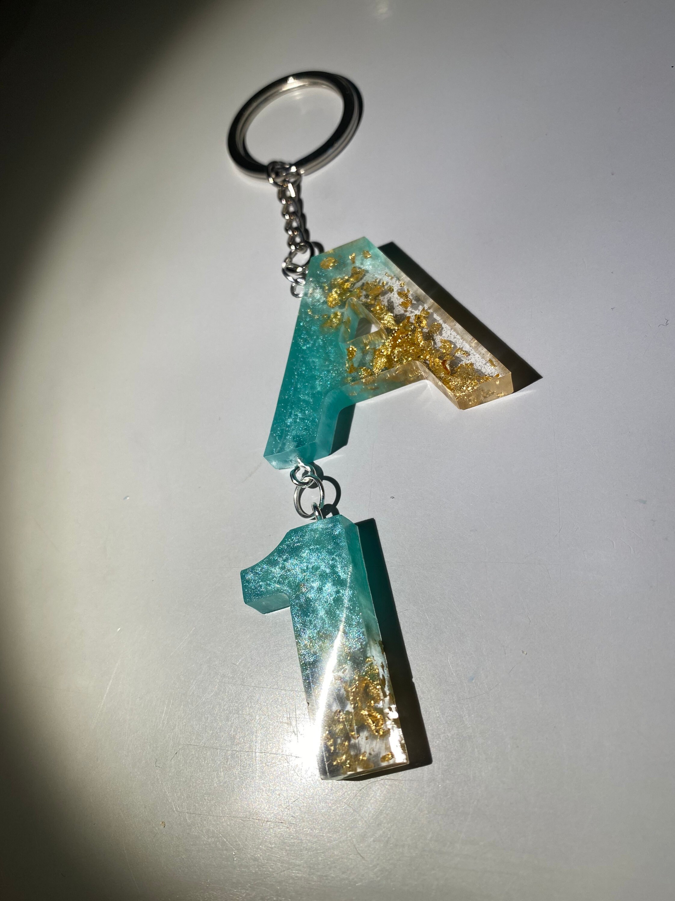 Custom letter/number keychain Etsy