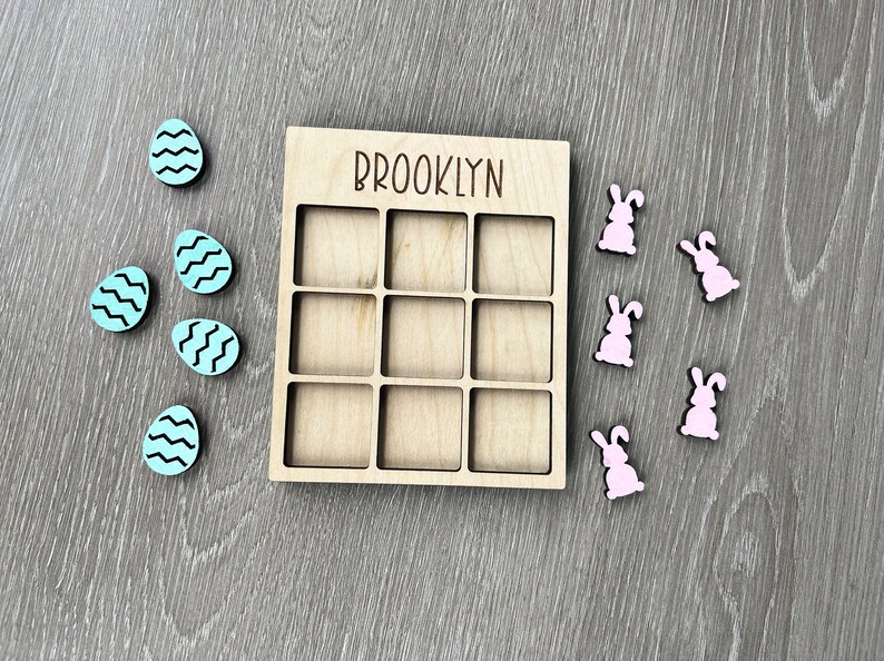 Personalized Easter Tic Tac Toe Game SVG | Laser Cut File | Thunder ...