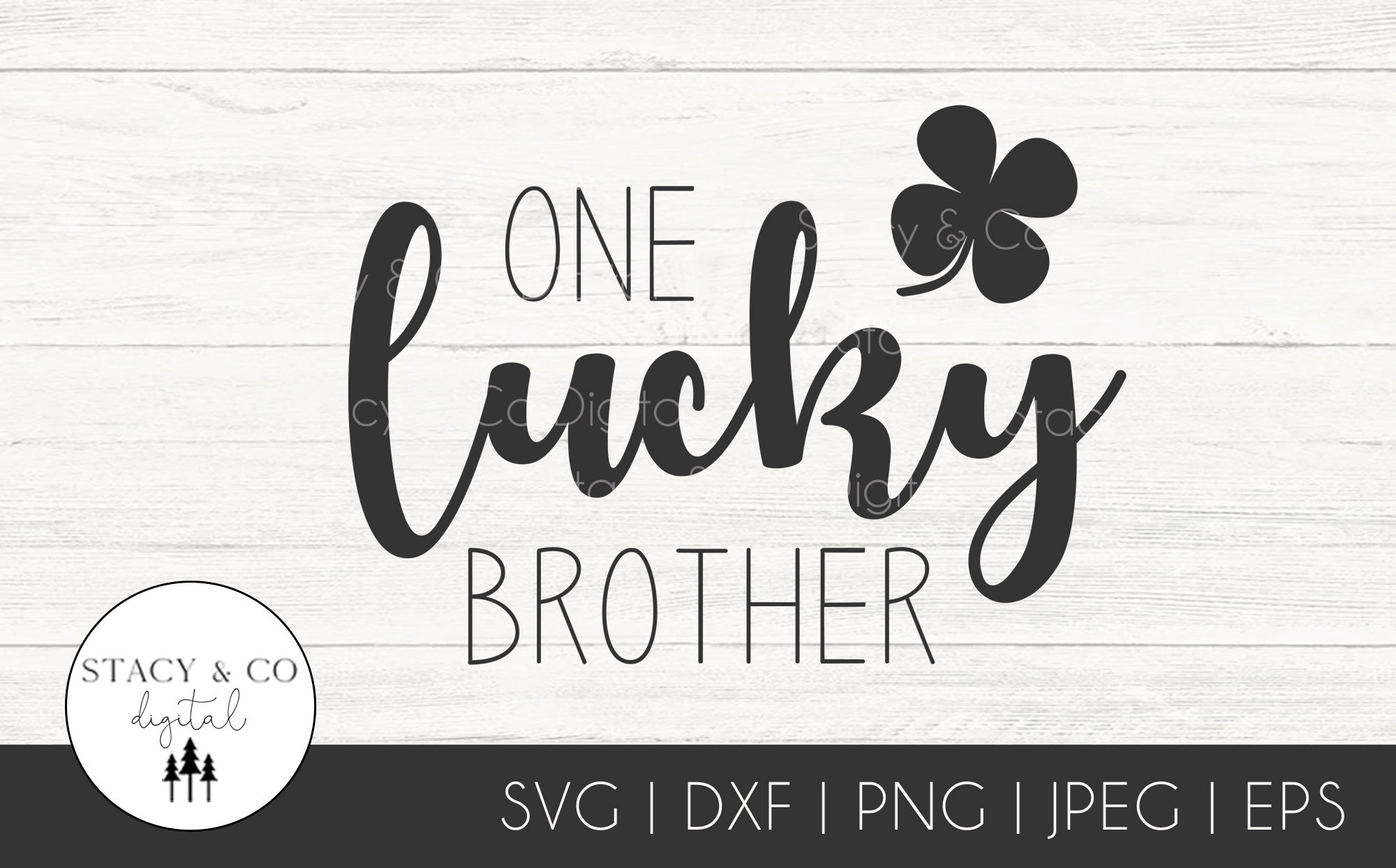 Buy One Lucky Brother Saint Patricks Day SVG Clipart for Cricut, Silhouette, PNG, DXF
