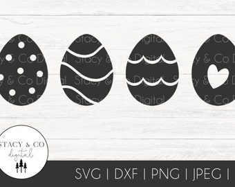 Påskägg SVG-paket | Påsk SVG | Påskägg PNG | Påsktröja svg | Påsk Cricut-klippfil | Påsksilhuett-klippfil |
