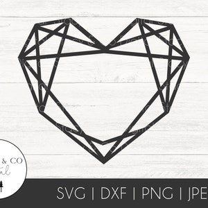 May include: A geometric heart shape made of black lines. The heart is outlined with a thick black line and has a geometric pattern inside.