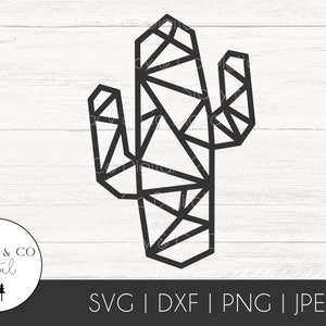 Clipart Géométrique Cactus SVG pour Cricut, Silhouette, Glowforge et plus encore