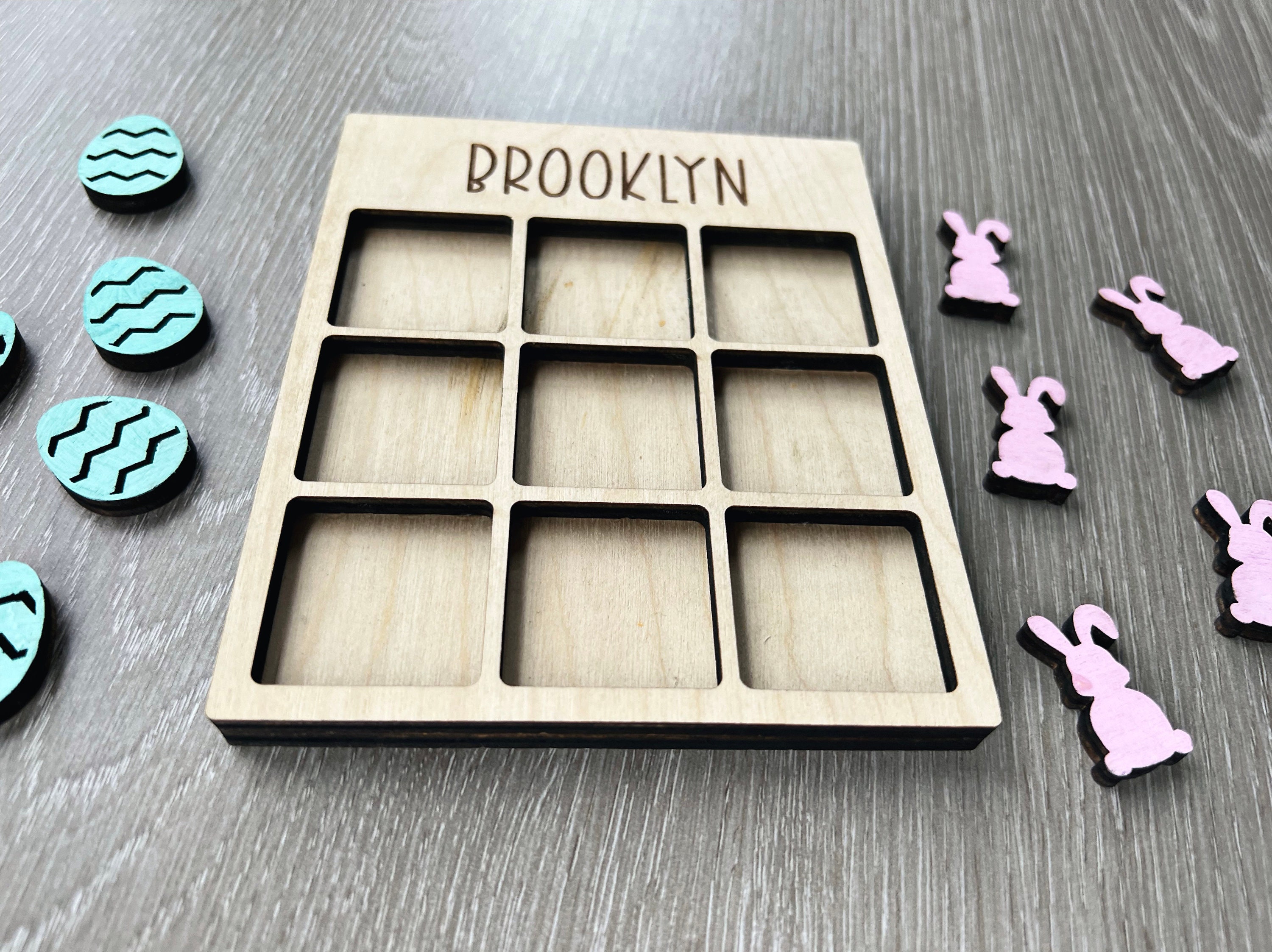 Personalized Easter Tic Tac Toe Game SVG | Laser Cut File | Thunder ...
