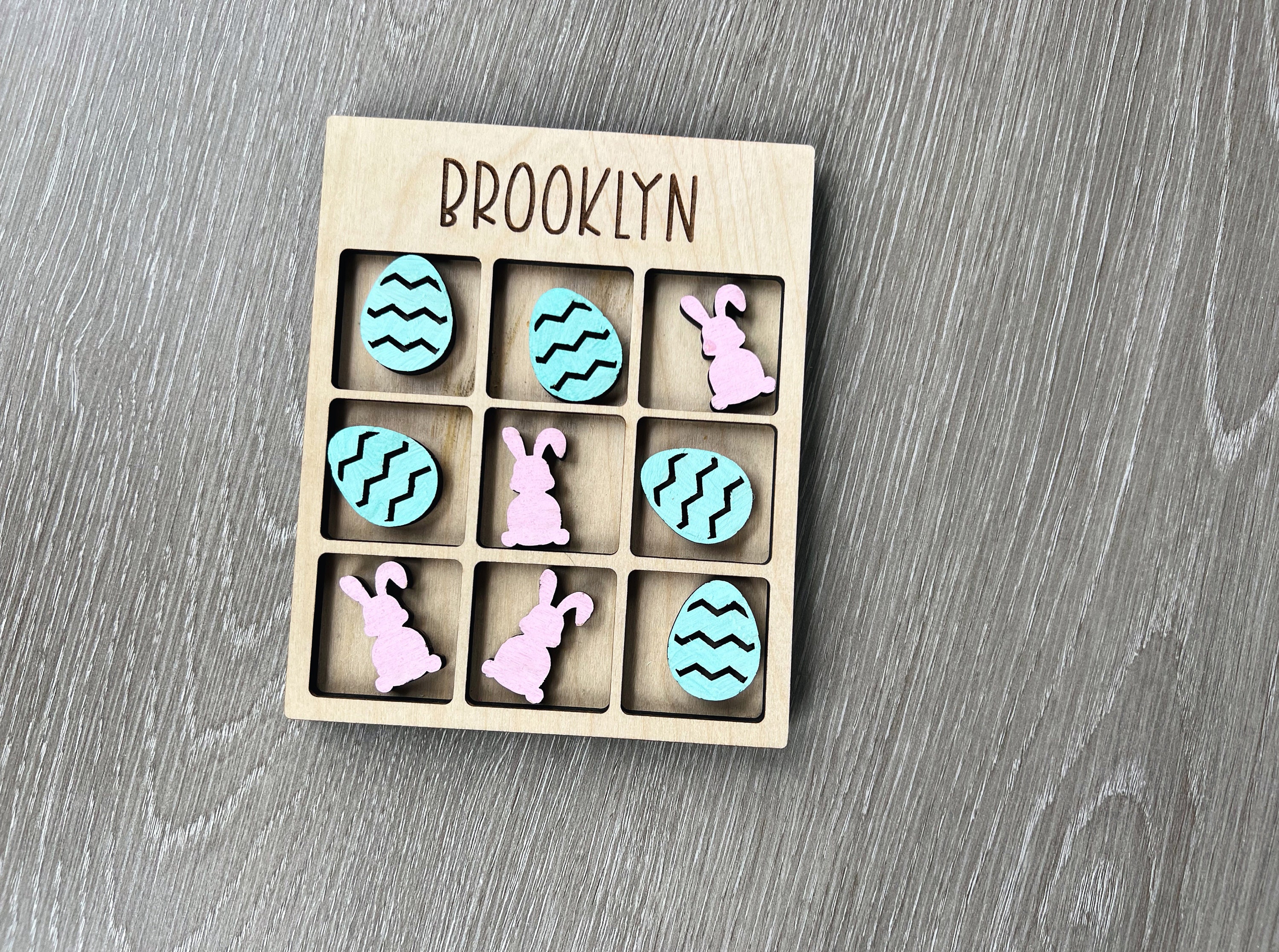 Personalized Easter Tic Tac Toe Game SVG | Laser Cut File | Thunder ...