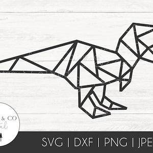 Geometric Trex Dinosaur SVG clipart for Cricut, Silhouette, Glowforge and more