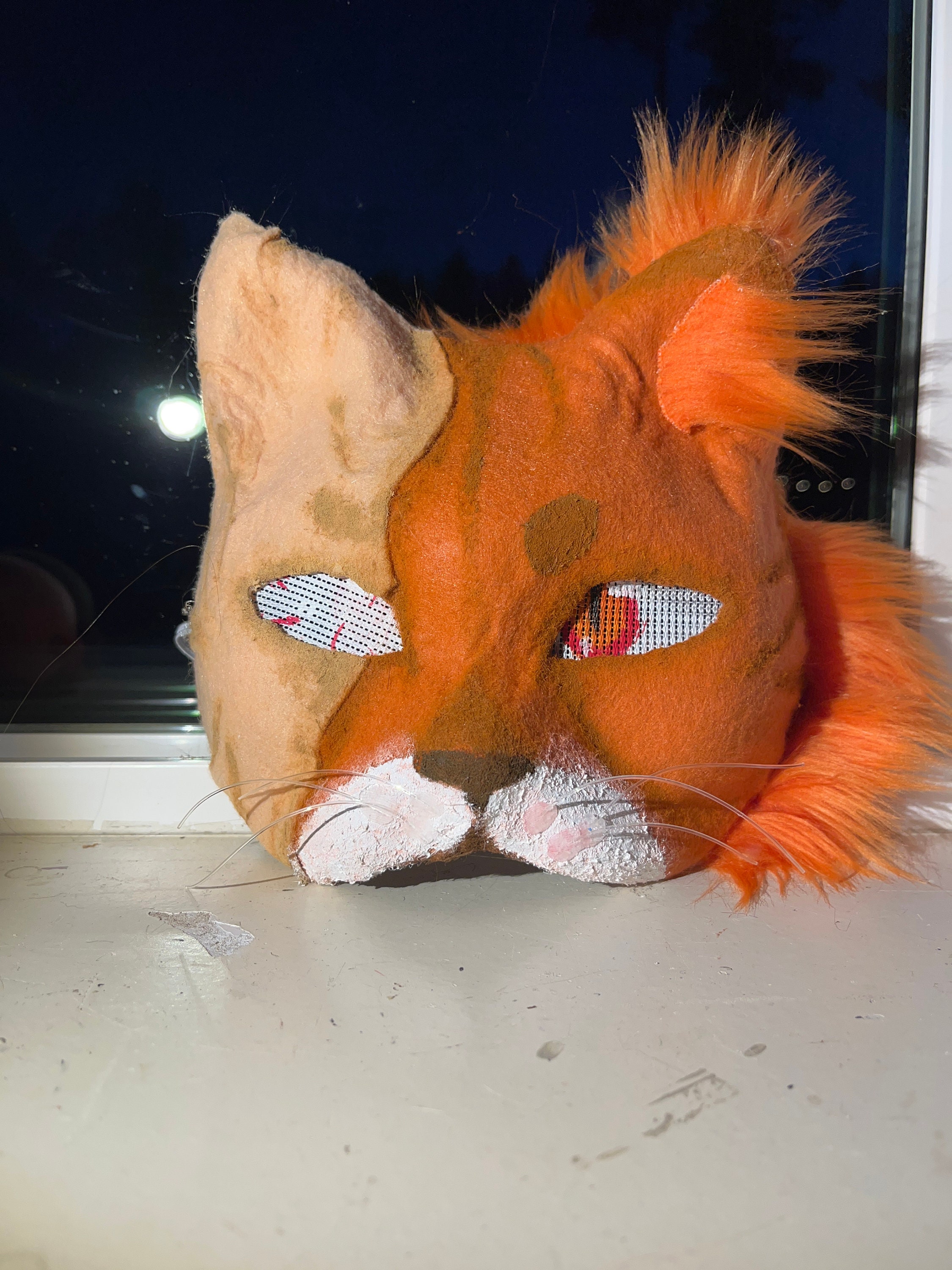 orange tabby cat therian mask in 2023  Cat mask, Orange tabby cats, Dog  mask