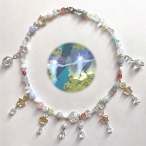 Ghiblicore handmade jewelry - Howl&#39;s moving castle Spark Spirits Ghibli-themed beaded necklaces