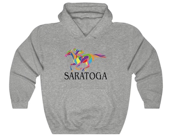 Saratoga Springs, Saratoga Race Track - Unisex Heavy Blend Hooded Sweatshirt
