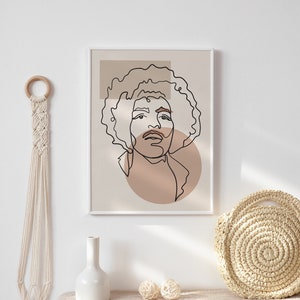 Custom Jimi Hendrix Art Print, Musician Portrait, One Line Jimi Hendrix, Gift Ideas, Music Line Drawing, Illustration, Abstract Poster