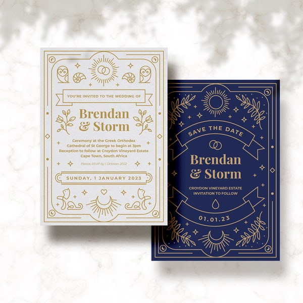 Custom Tarot Card Wedding Invite (Digital Format)