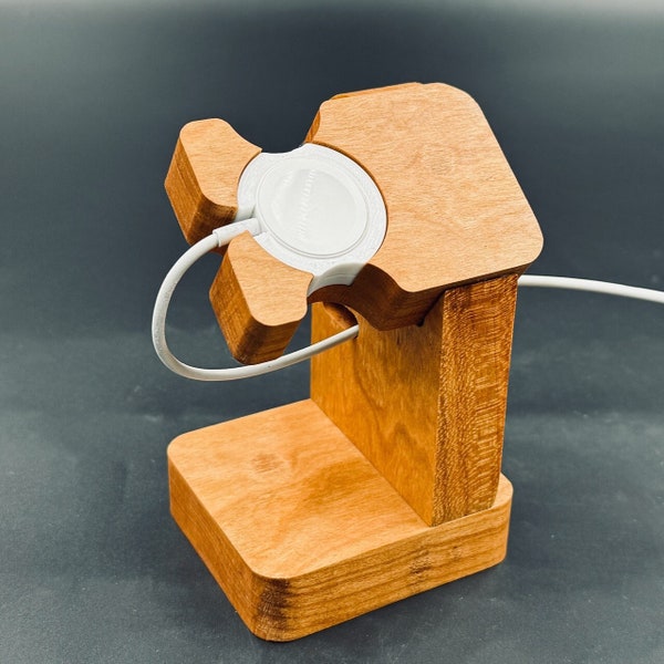 Artisanal Charging Station for Apple, Fitbit, Google & Samsung Watches (Hardwood)