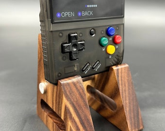 Expositor portátil retro de madera dura Miyoo Mini Plus Mini+