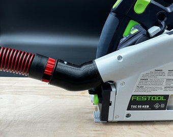 Custom Dust Adapter Festool Track Saw to Vacuum Adapter, 3D Printed, PETG