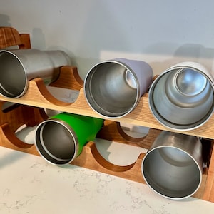 Hardwood Stackable Tumbler Organizer (Yeti)