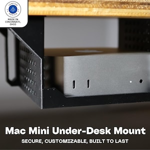Mac Mini M4 Under-Desk Mount - Durable, Customizable, Built to Last
