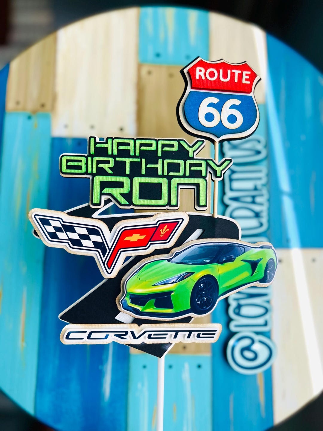 Route 66, Classic Car, Vintage Car Cake Topper - Etsy