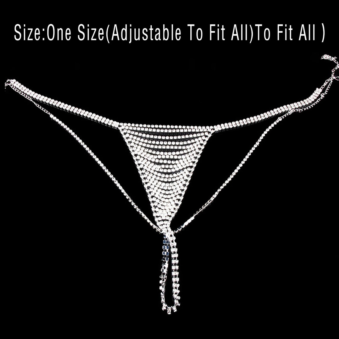 Rhinestone Panty chain Rhinestone Body Jewelry Crystal Panty Etsy