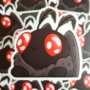 Słodka naklejka Baby Mothman Peaker Cryptid - seria Boba Mothman