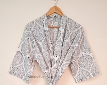 Beautiful Cotton Kimono, Dressing Gown, Shower Robe, Bridal Dressing Gown, Bridesmaid Gift, Wrap Dress, Maternity Wear