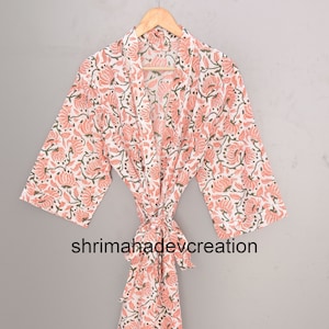 White Cotton Floral Printed Wo men Beach Wear Summer Swim Dress Kimono Tunic Night Sexy Bathrobe Gown Dress