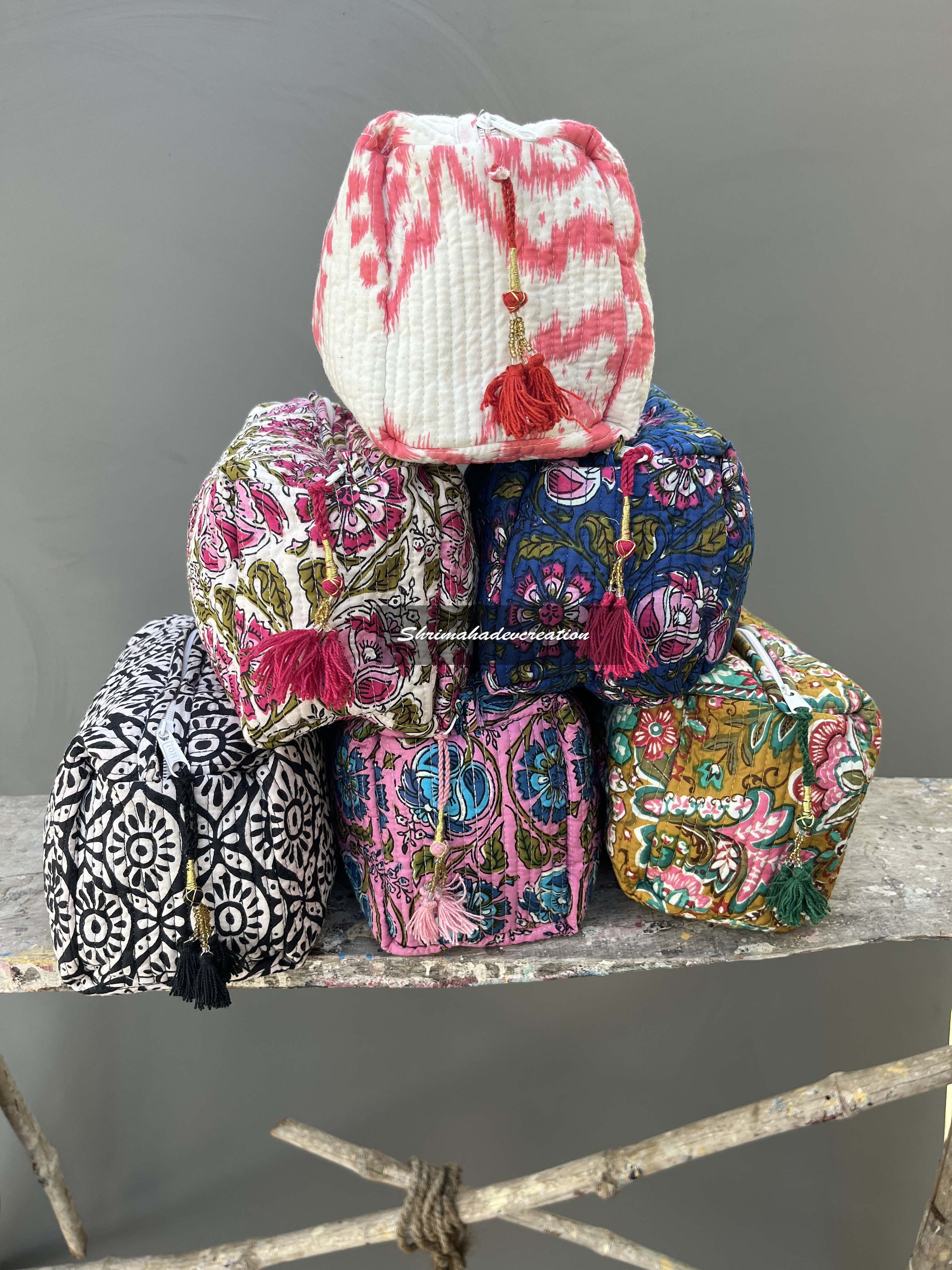 Block Print Cosmetic Bags - Booti … curated on LTK