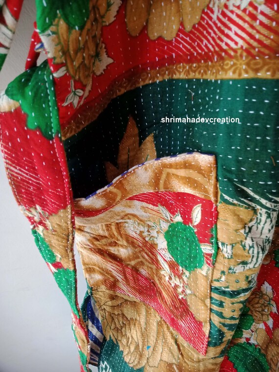 Handmade Cotton Vintage Robe Winter Wear Women Ka… - image 2
