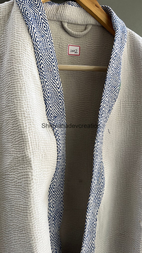 Handmade Cotton Printed Night Wear Bathrobe Bride… - image 2