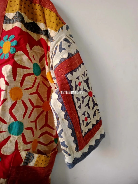 Handmade Cotton Patchwork Printed Cut Work Women … - image 6