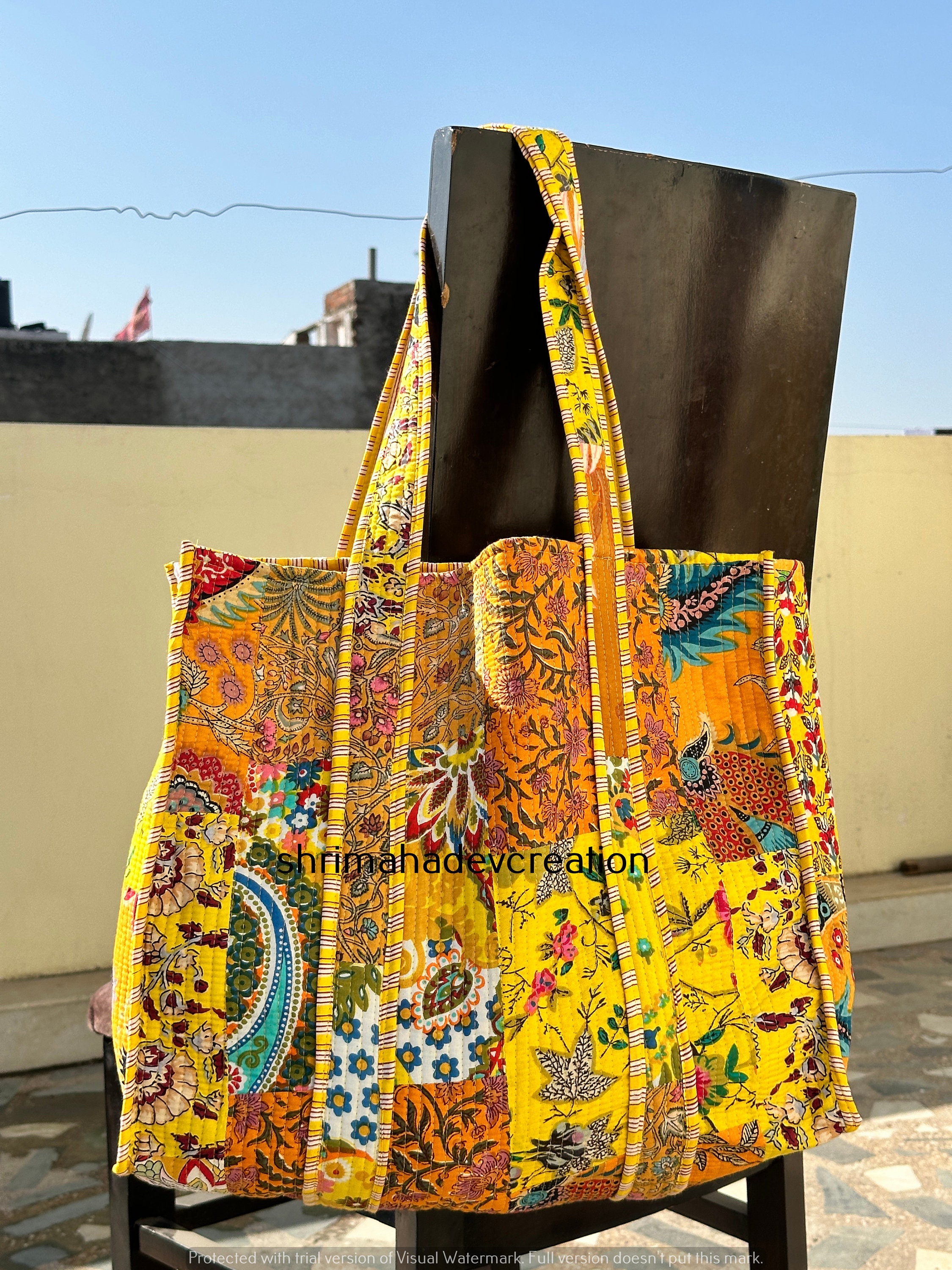 Borse etniche Borse tote patchwork Borse tote in cotone fatte a mano indiane regalo per la fidanzata multicolore Borsa molto bella Etsy Italia