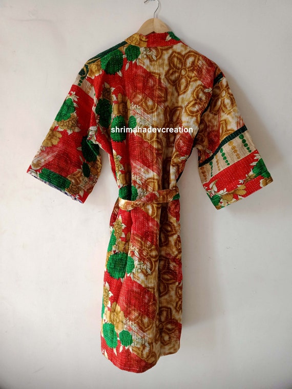 Handmade Cotton Vintage Robe Winter Wear Women Ka… - image 7