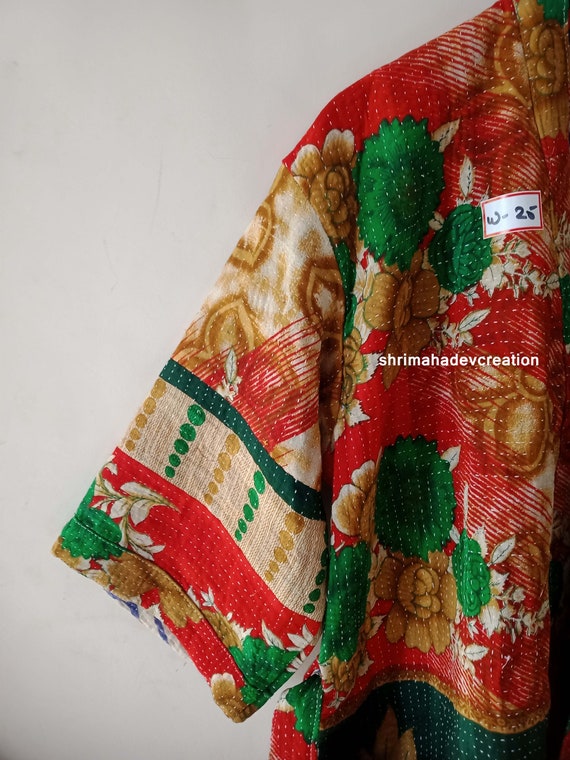 Handmade Cotton Vintage Robe Winter Wear Women Ka… - image 4