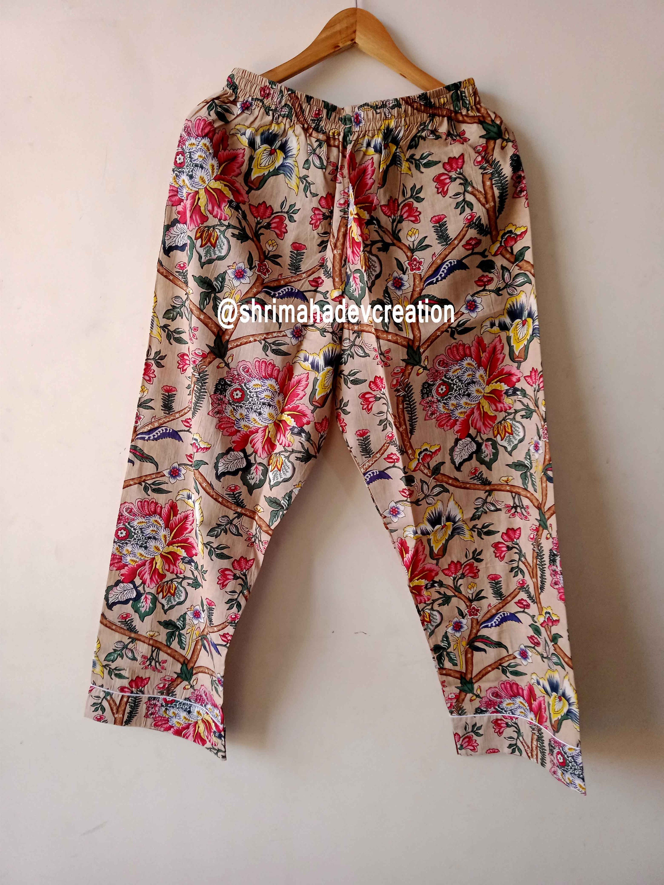 Adult Pijamas/ Floral Print Pure Cotton P J Set Pijamas Set | Etsy