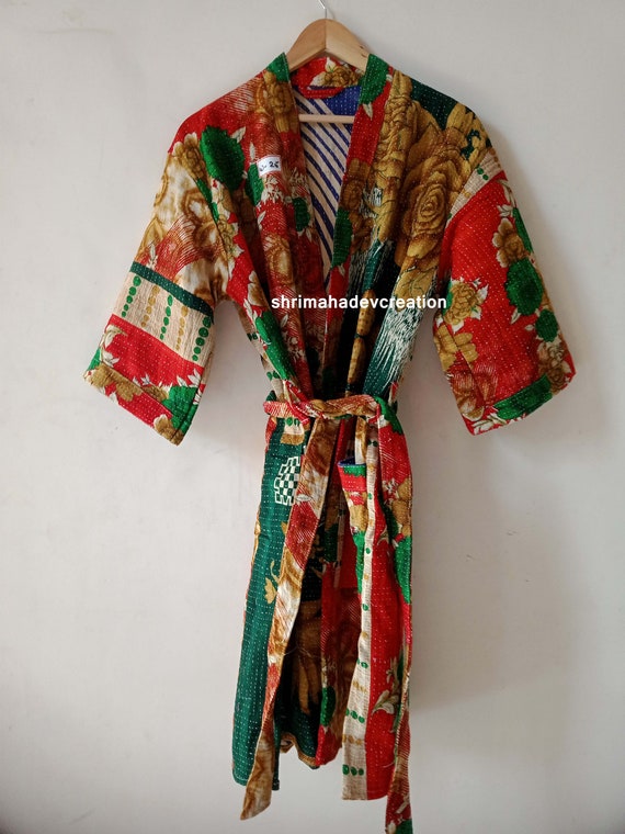 Handmade Cotton Vintage Robe Winter Wear Women Ka… - image 5
