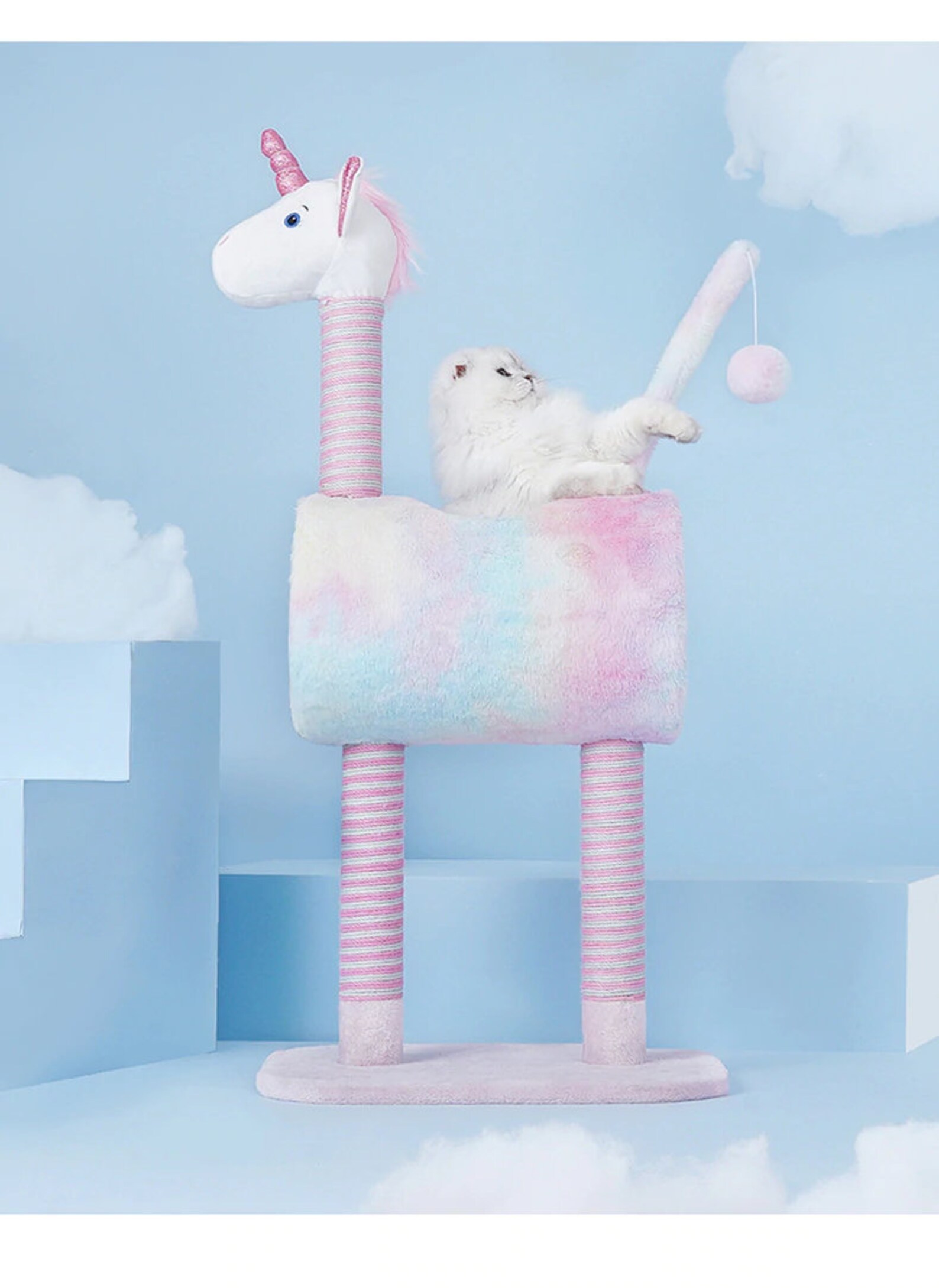 Unicorn Cat Tree Scratcher Animal Funny Scratching Post Etsy
