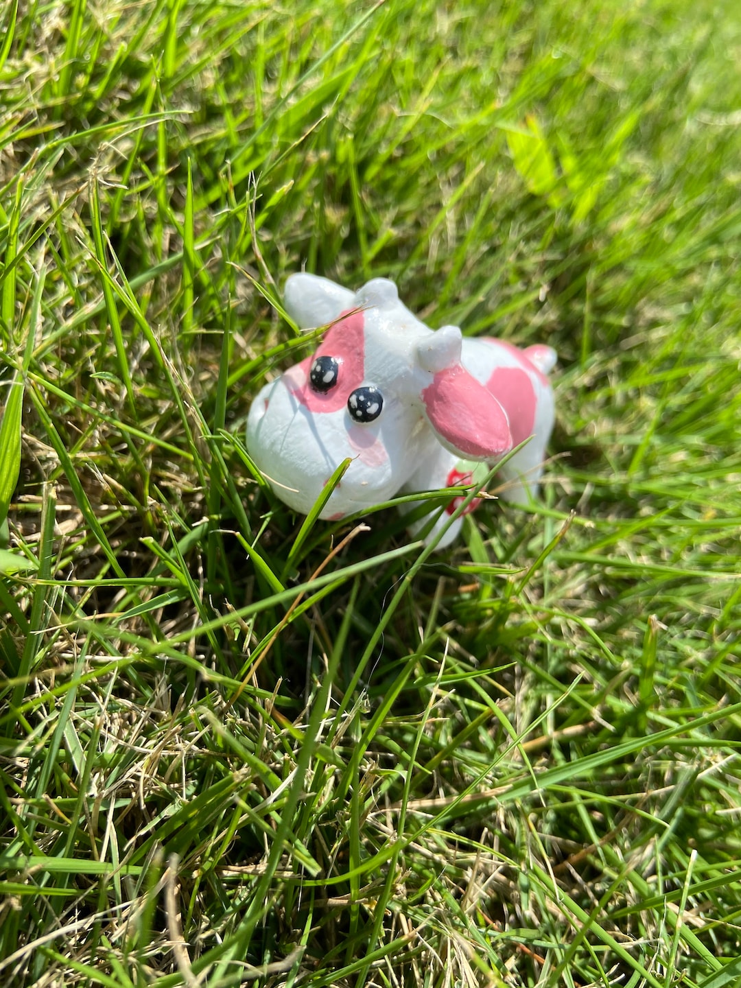 Strawberry Cow Pillow Pet Miniature Sculpture Figurine Etsy