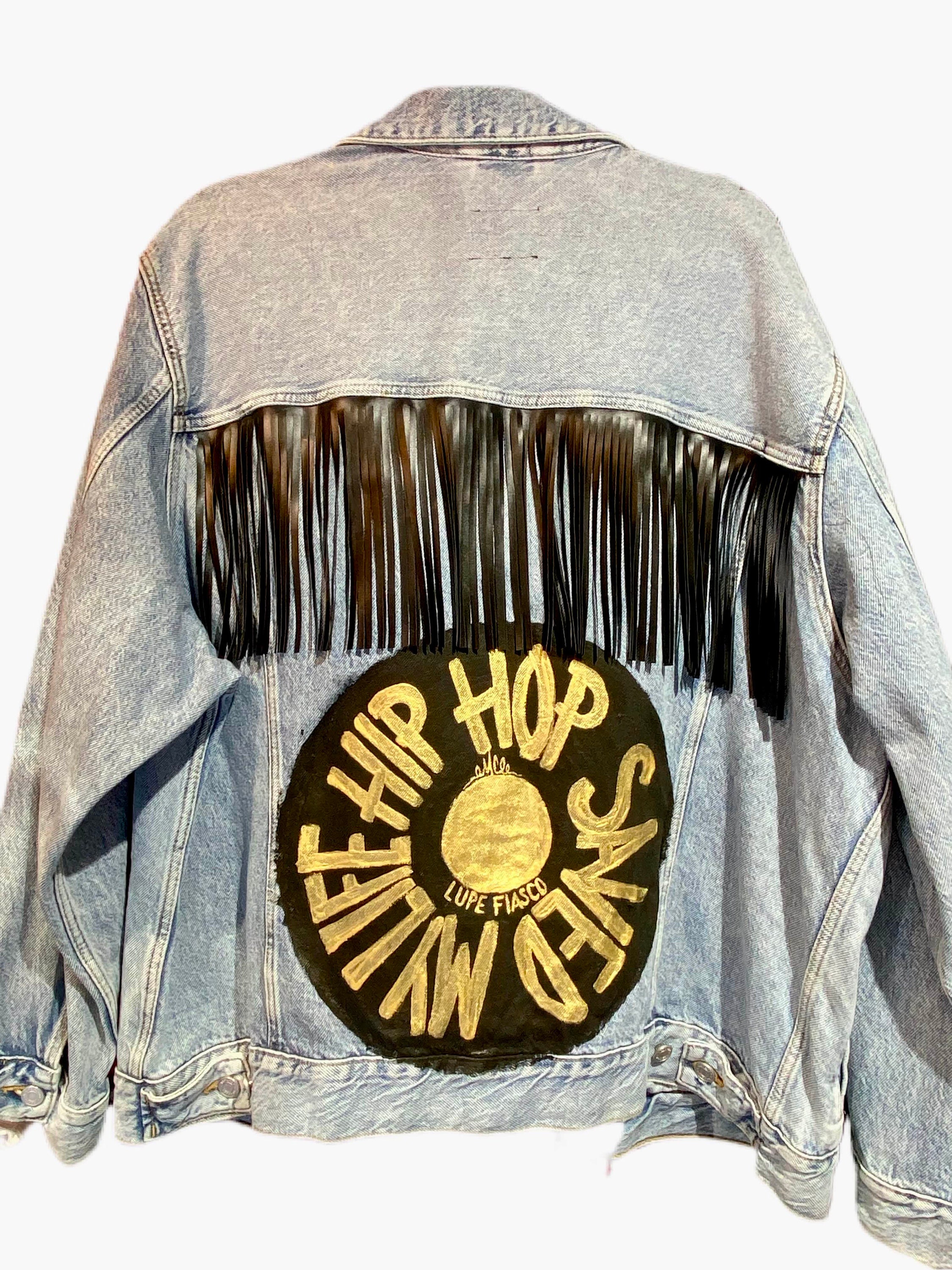 Denim jacket cheap hip hop