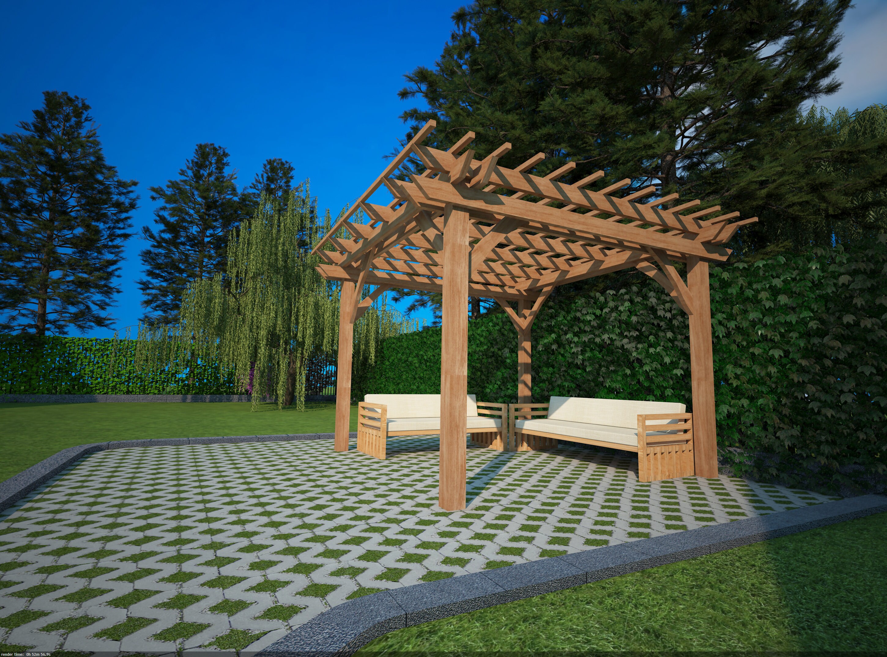 Pergola Plans 10X10 Pergola Plans Woodworking Plans Pergola Etsy