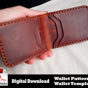 Patrón de la cartera, monedero pdf, plantilla de la cartera, patrón de cuero, plantilla de cuero, patrón de cuero, patrón de cartera pdf, tarjeta del titular PDF.