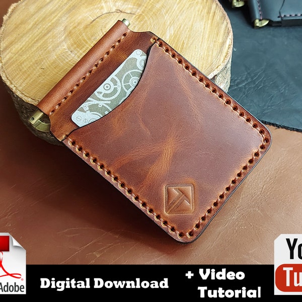 Wallet pattern, Wallet PDF, Money Clip Wallet PDF, PDF Wallet Pattern, Wallet Template, Leathercraft Pattern, Wallet pdf Pattern,pdf pattern