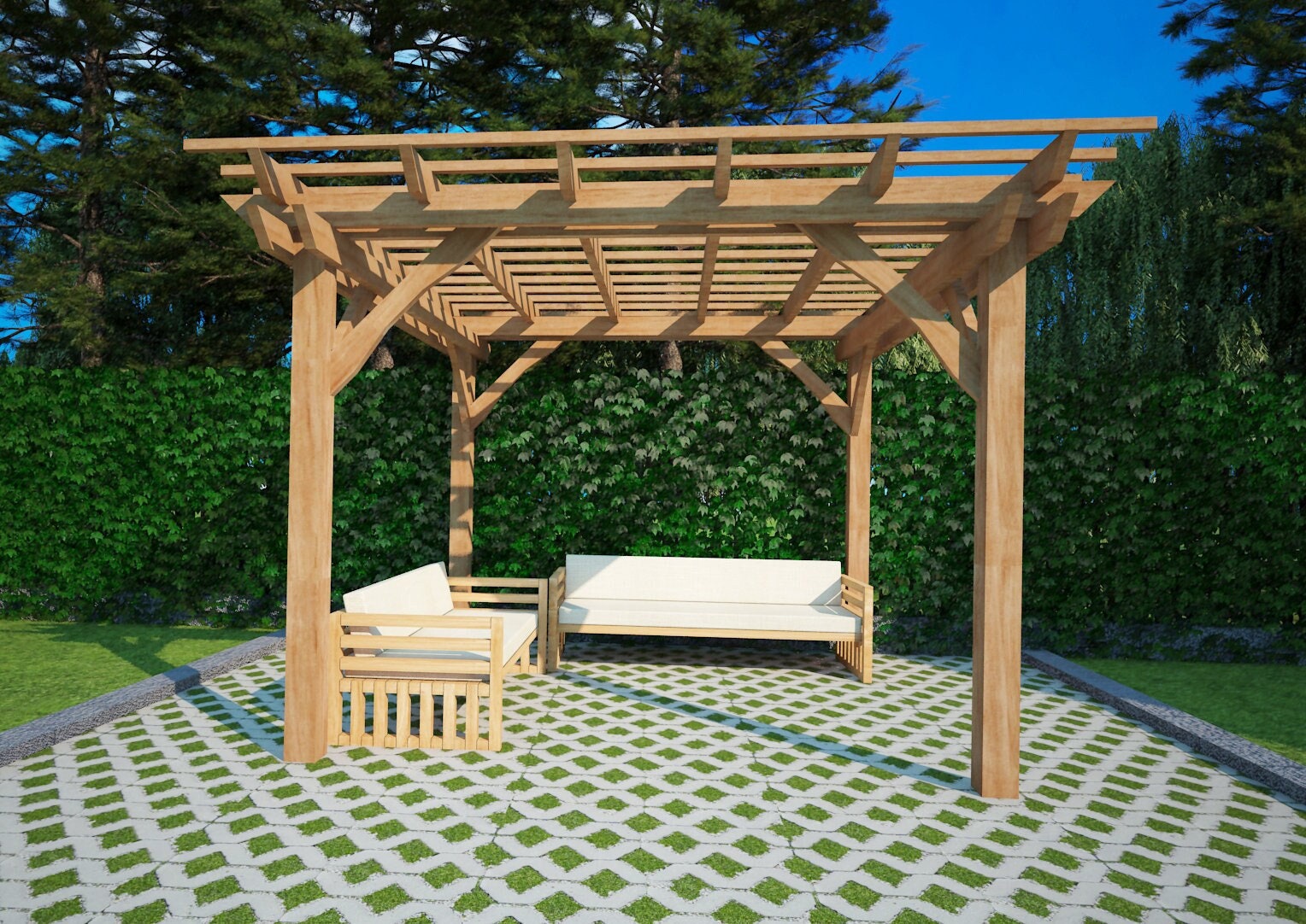 Plans de Pergola, Plans de Pergola 10X10, plans de menuiserie, Plan de Pergola, plans de Pergola simples, plans de Pergola diy, plans de Pergola bois