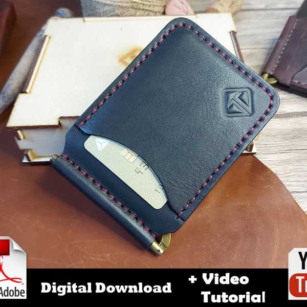 PDF Wallet Pattern, Money Clip Wallet PDF, Wallet Template, Leathercraft Pattern, Front pocket wallet pdf, Wallet PDF, Wallet pdf Pattern...