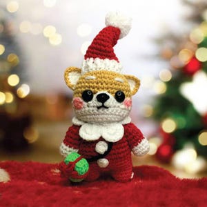 Christmas themed Corgi Crochet Pattern, Crochet Dog Pattern, Crochet Corgi Dog Pattern, Amigurumi dog pattern, ENGLISH Pattern in PDF File
