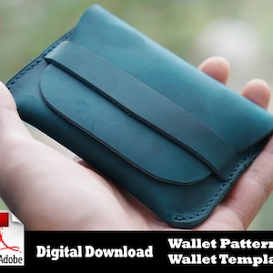 Kartenhalter Muster, Leder Brieftasche PDF, Brieftasche Muster, Leder Muster, Brieftasche Vorlage, Leathercraft Muster, Kleine Brieftasche Muster,