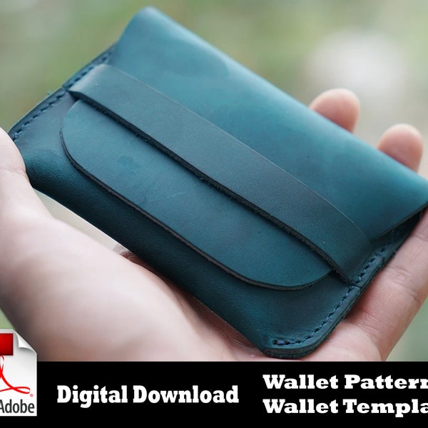 Card Holder Pattern, Leather Wallet PDF, Wallet Pattern, Leather Pattern, Wallet Template, Leathercraft Pattern, Small Wallet Pattern,